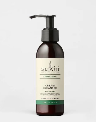 Sukin cream cleanser pump | signature (125 mL)