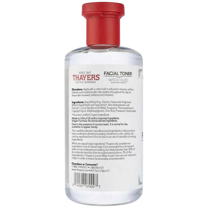 Thayers Alcohol Free Witch Hazel Facial Toner - Coconut Water (355 mL)