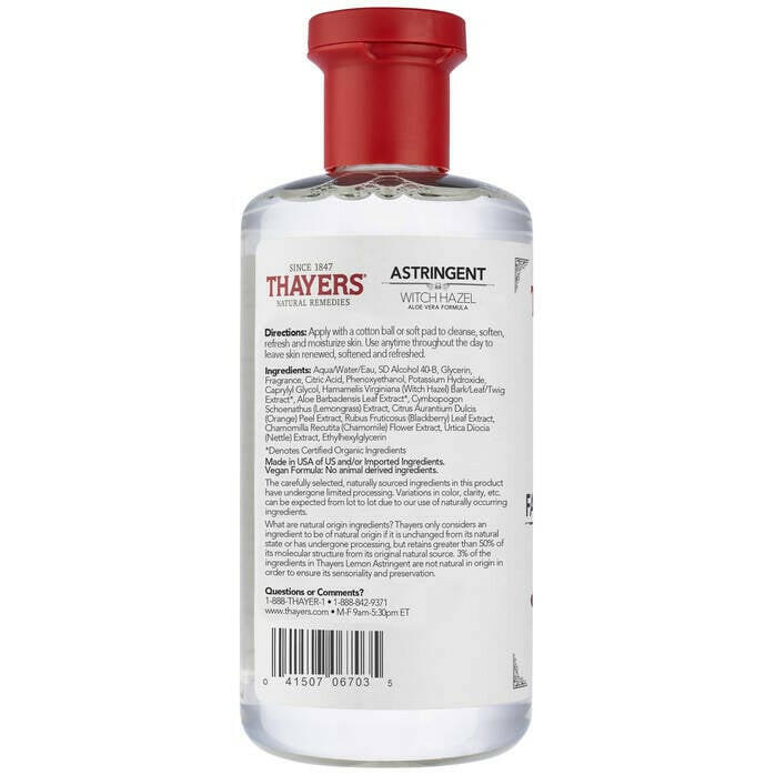 Thayers Witch Hazel Astringent - Lemon (355 mL)