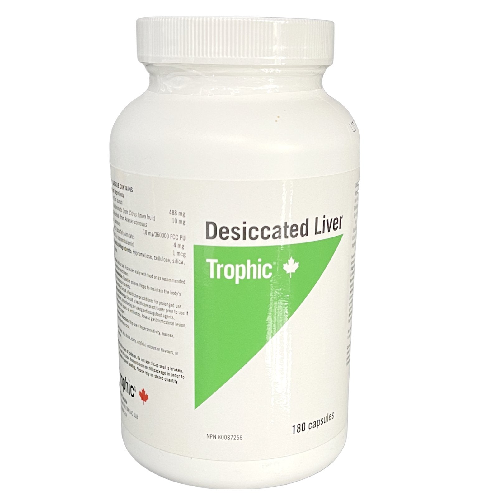 Trophic Desiccated liver (180 capsules)