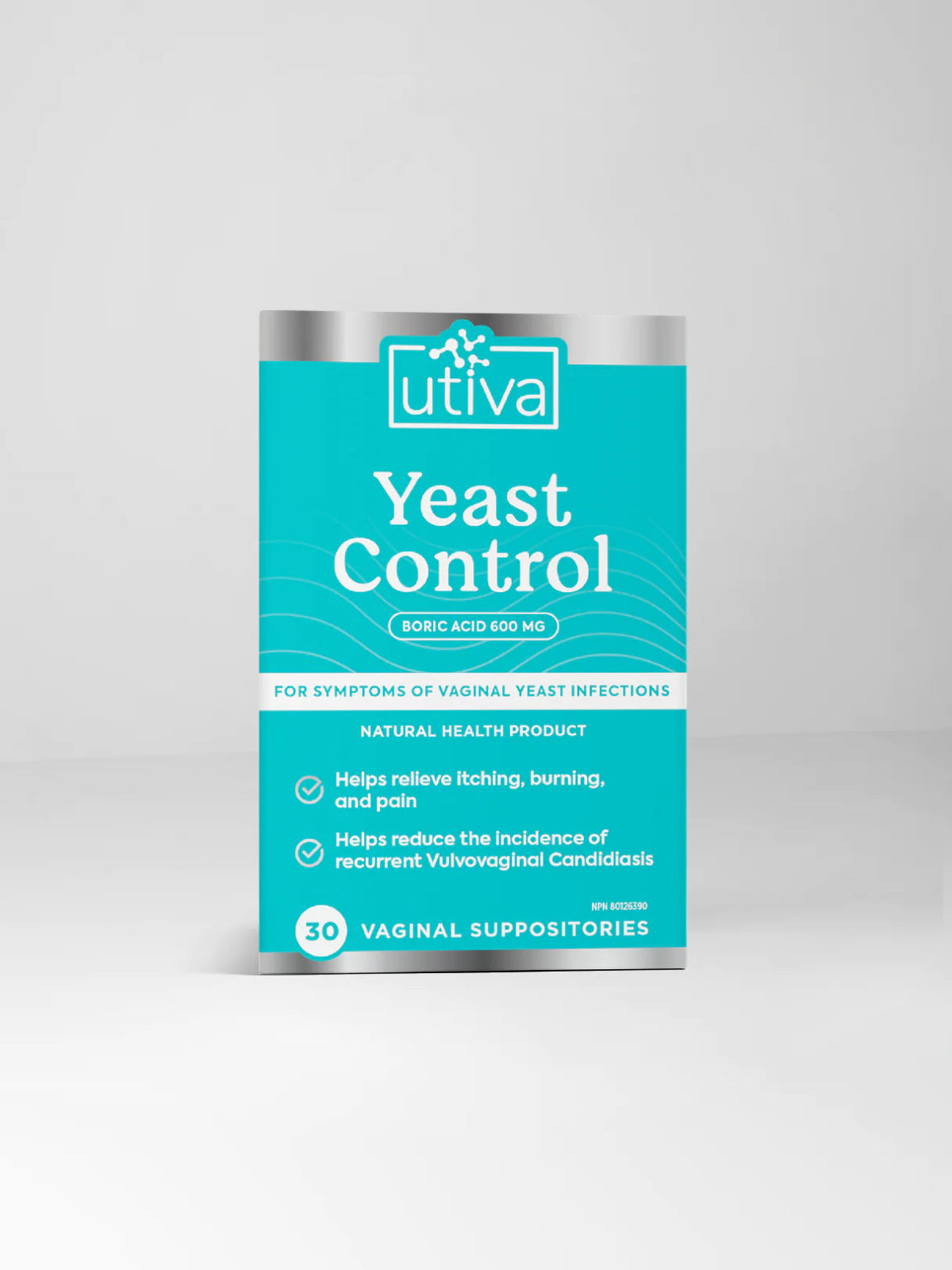 Utiva Yeast Control (30 vaginal supporistories) 600mg Boric acid