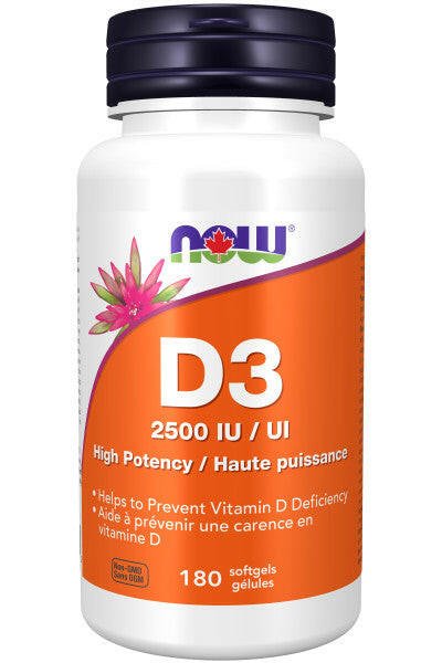 Vit D - 3 2,500 IU (90's | 180's | 500 softgels)