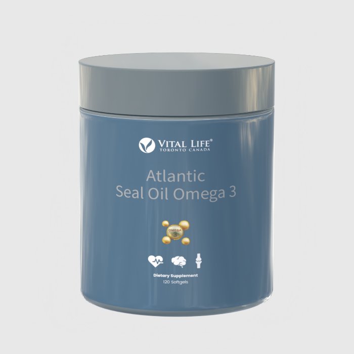 Vital Life Atlantic Seal Oil Omega 3 Softgels 1000mg (120 softgels)