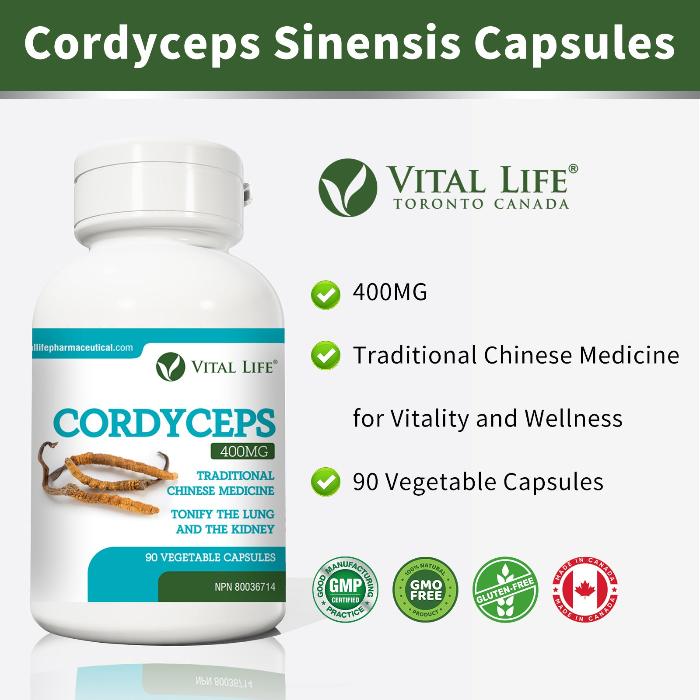 Vital Life Cordyceps 400mg (90 vcaps)