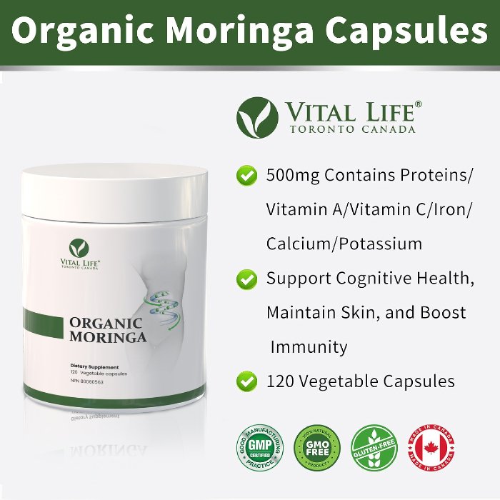 Vital Life Organic Moringa (120 vcaps)