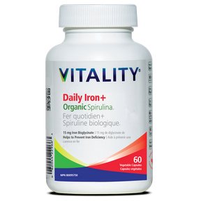 VITALITY Daily Iron + Organic Spirulina (30 | 60 Vcap)