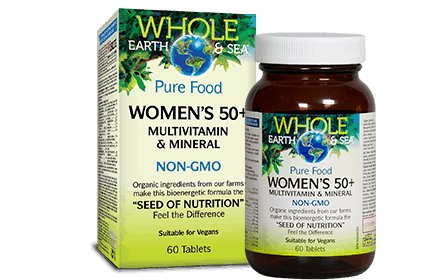 Whole Earth & Sea Women’s 50+ Multivitamin & Mineral (60 tablets)