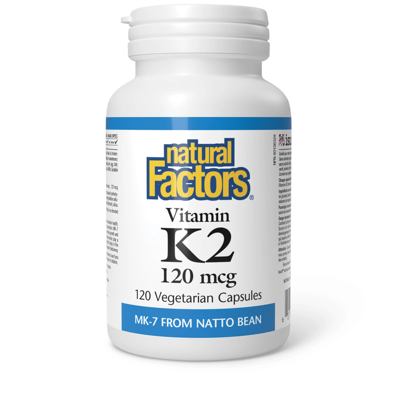 Natural Factors Vitamin K2 120mcg (120 Vcaps)