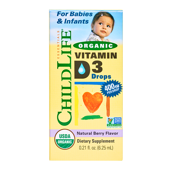 ChildLife Essentials® Organic Vitamin D3 drops-400IU (6.25mL)