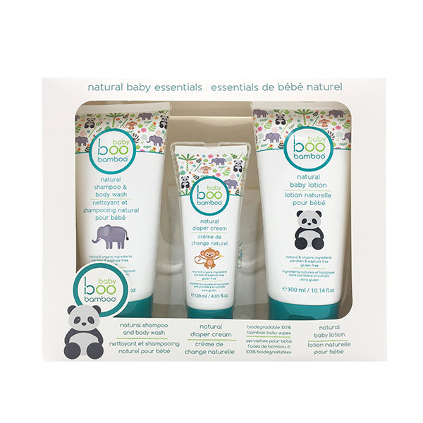 Baby Boo Bamboo Natural Essentials Gift Set (4pc set)