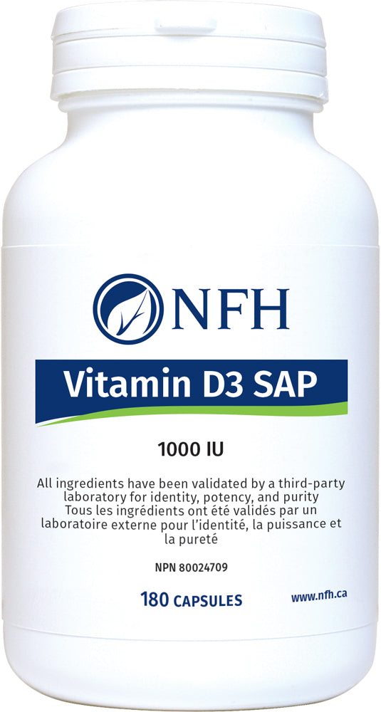 NFH Vitamin D3 SAP 1000 IU (180 Capsules)