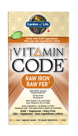 Garden of Life Vitamin Code Raw Iron 22mg (30 vcaps)