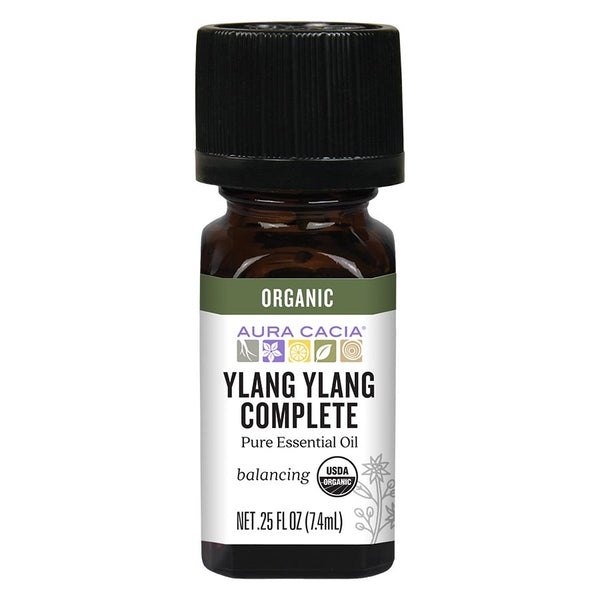 Aura Cacia Organic Ylang Ylang Complete Essential Oil (7.4 mL)