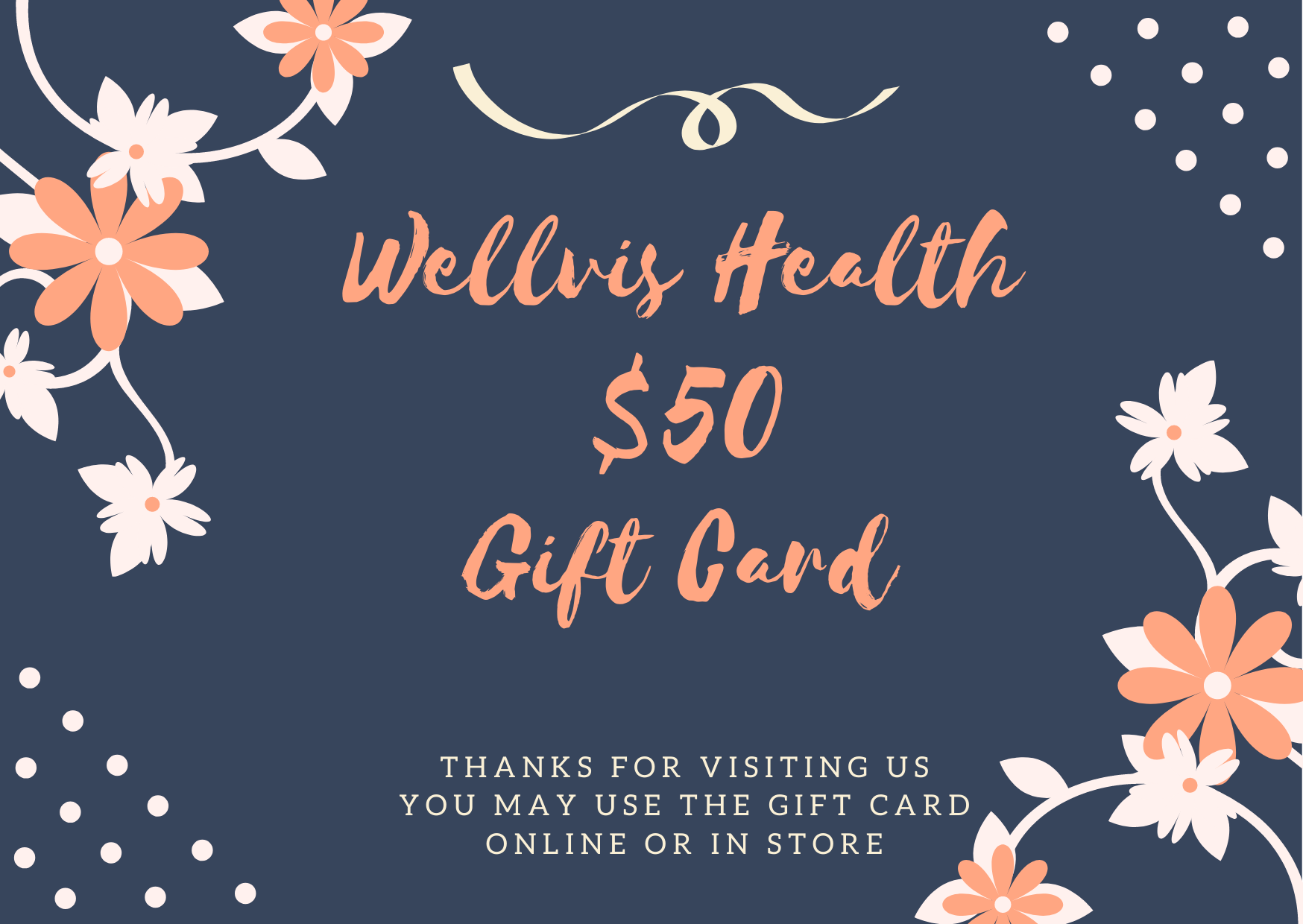 Wellvis 50 美元禮品卡