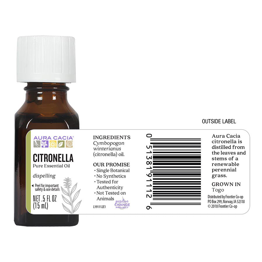 Aura Cacia Citronella Essential Oil (15 mL)