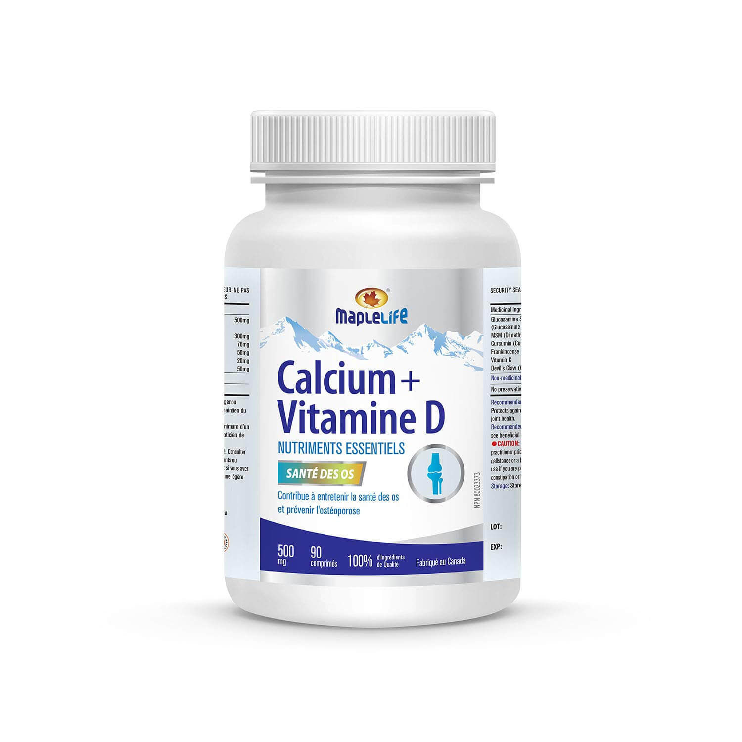 Maplelife Calcium 500 mg + VitaminD3 200 IU Maplelife Calcium 500 mg + VitaminD3 200 IU 