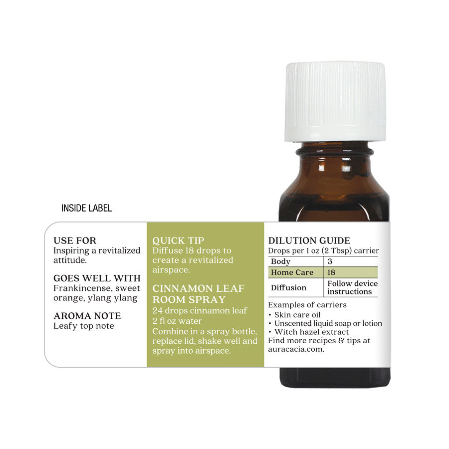Aura Cacia Cinnamon Leaf Essential Oil (15 mL)