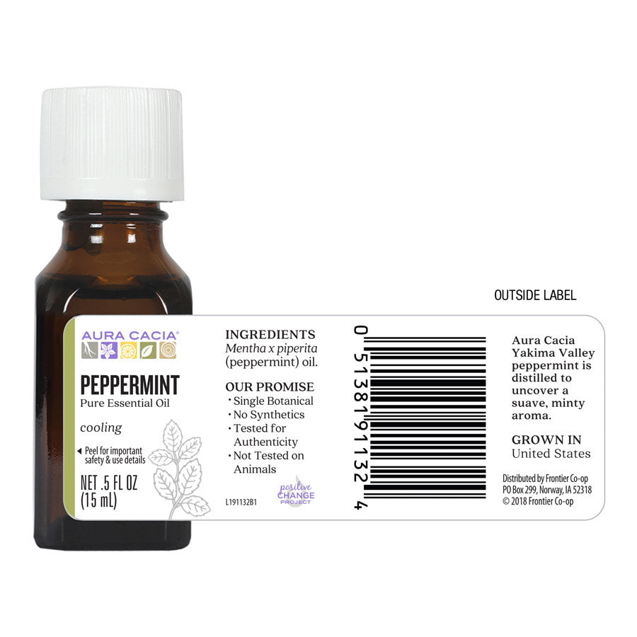 Aura Cacia Peppermint Essential Oil (15 mL)