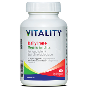 VITALITY Daily Iron + Organic Spirulina (30 | 60 Vcap)