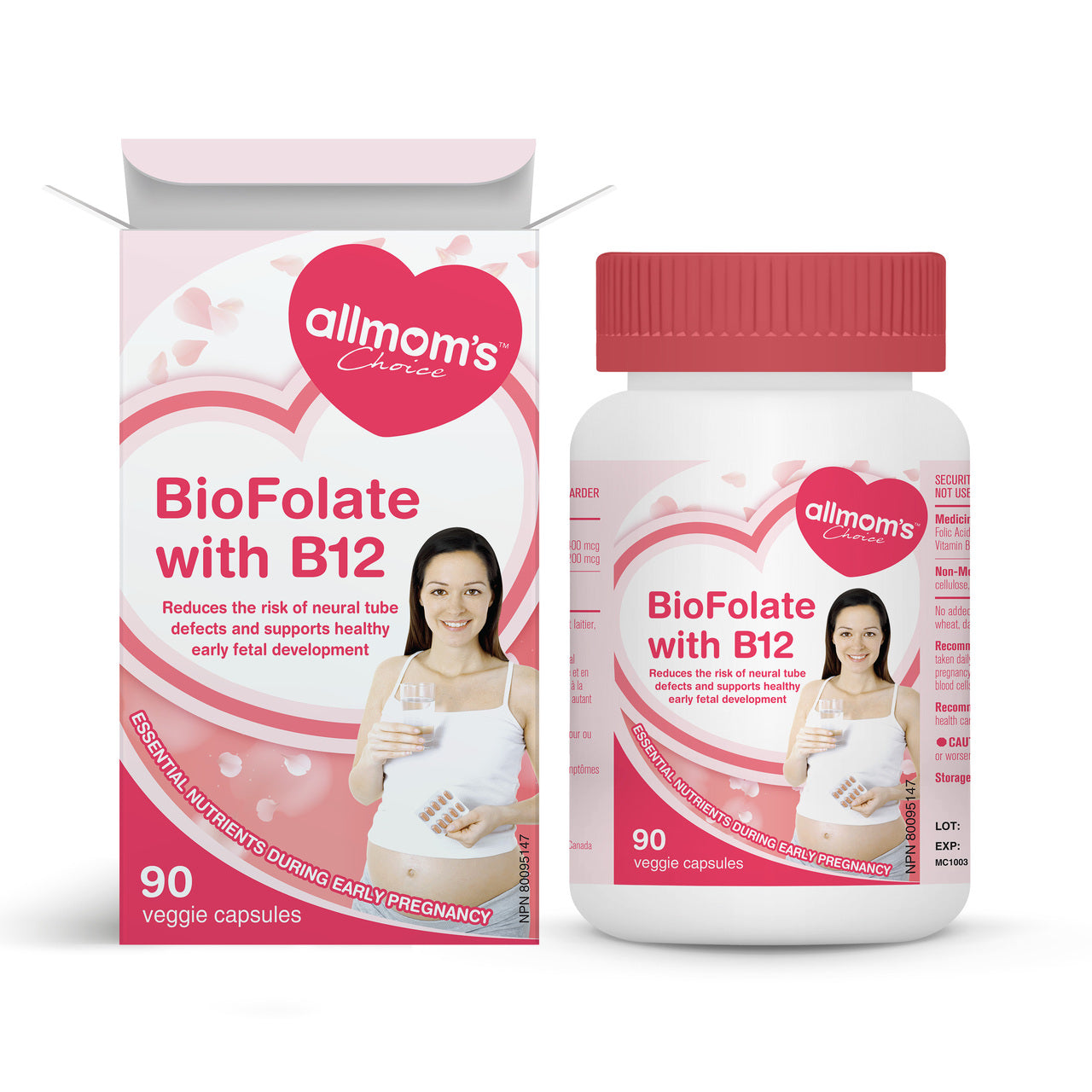 Allmom's BioFolate 含 B12（90 粒）