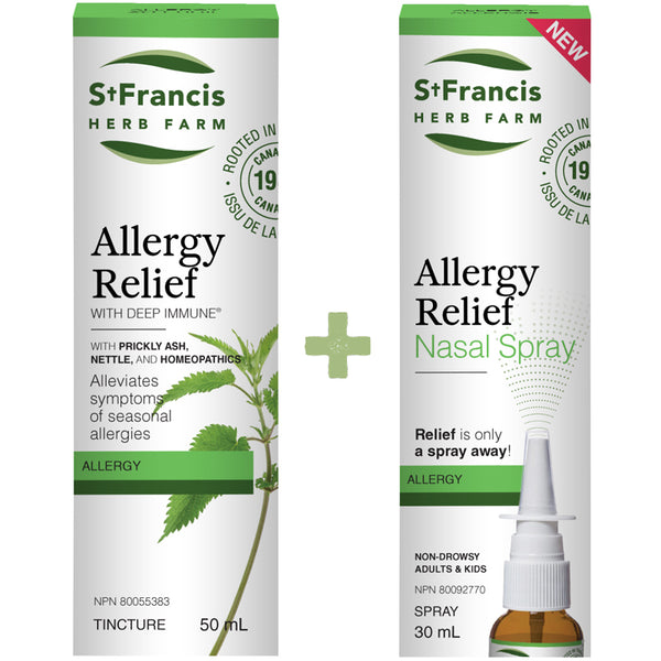 St Francis Allergy Relief Bundle (Nasal Spray + Allergy Relief with Deep Immune® 50mL)