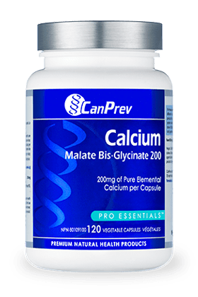 CanPrev Calcium Malate Bis-Glycinate 200 (120 Vegetable Capsules)