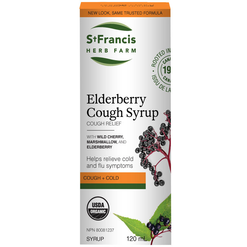 St Francis Herb Farm Elderberry Cough Syrup Adult (120mL)