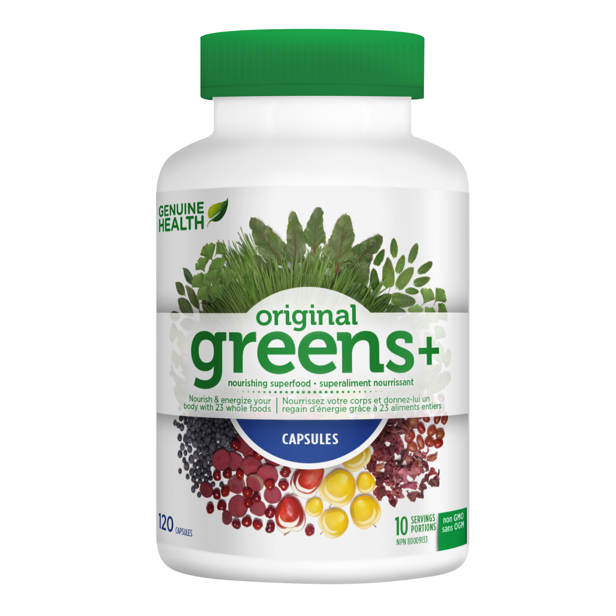 Genuine Health 原味綠色+（120 顆）