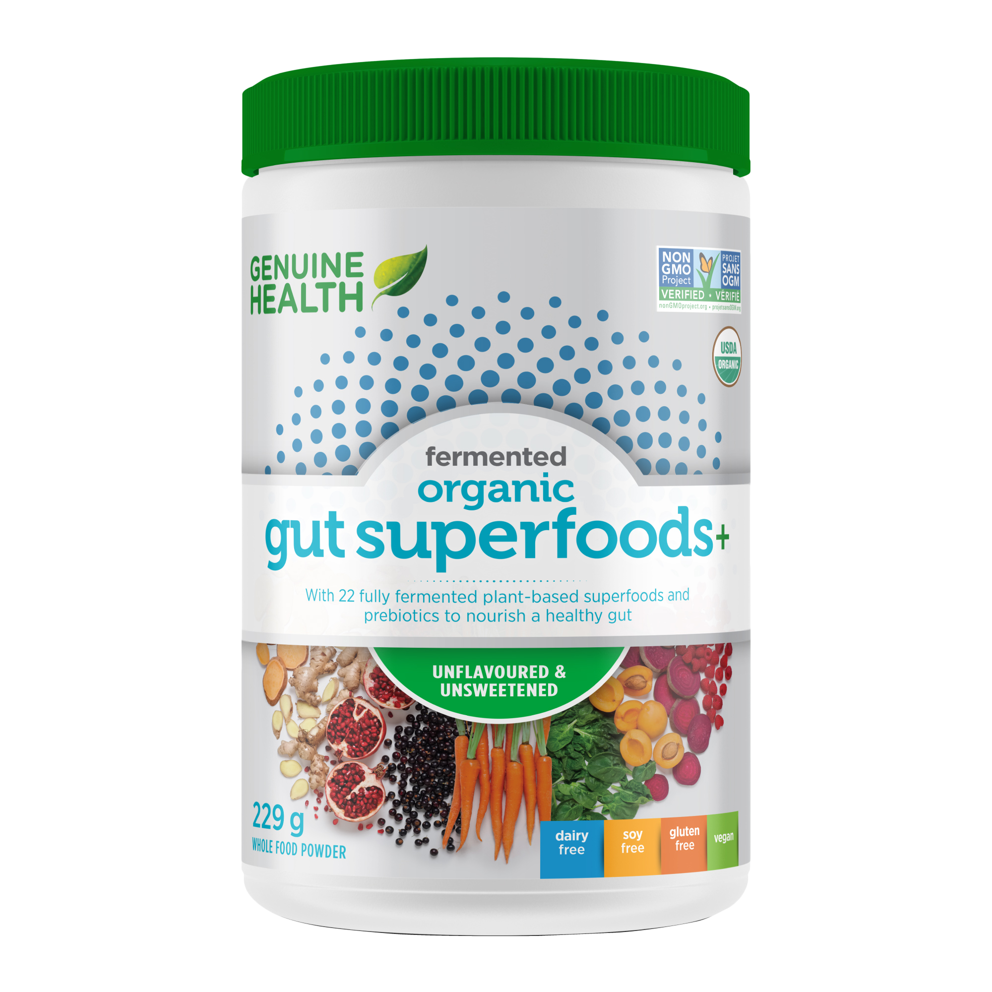 Genuine Health fermented organic gut superfoods unflavoured (229 g)