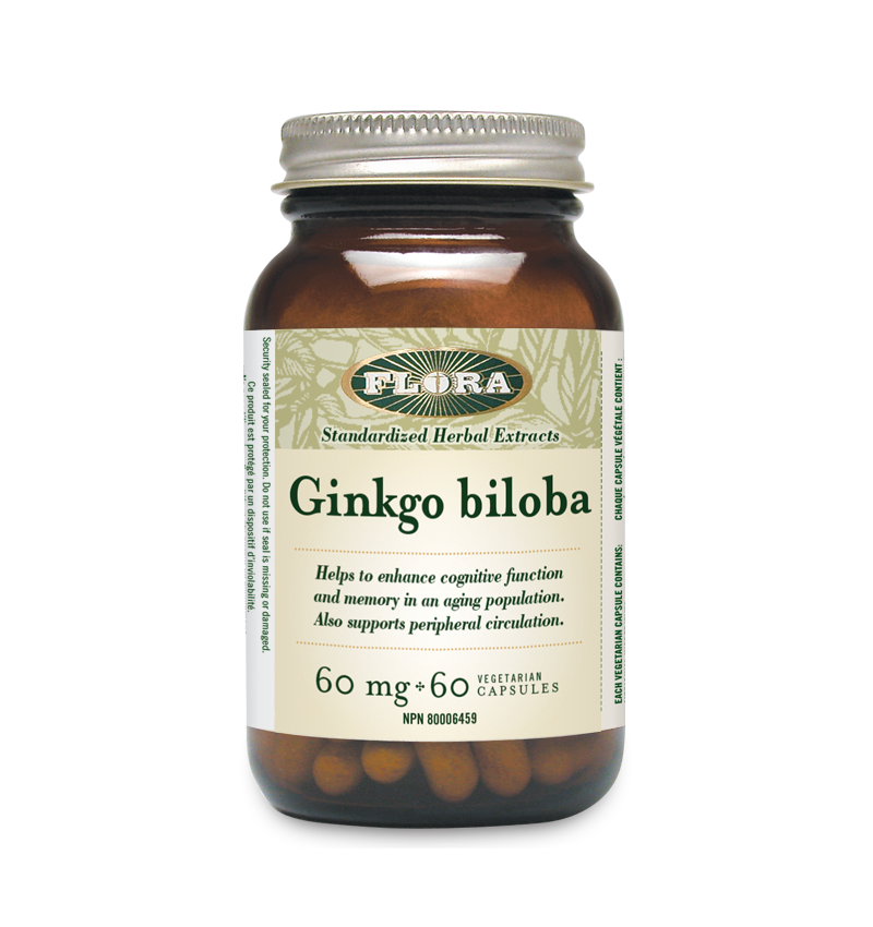 Flora Ginkgo Biloba (60 Vegetarian Capsules)
