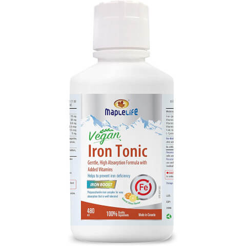 Maplelife Vegan Liquid Iron Tonic with Iron Boost 480ml