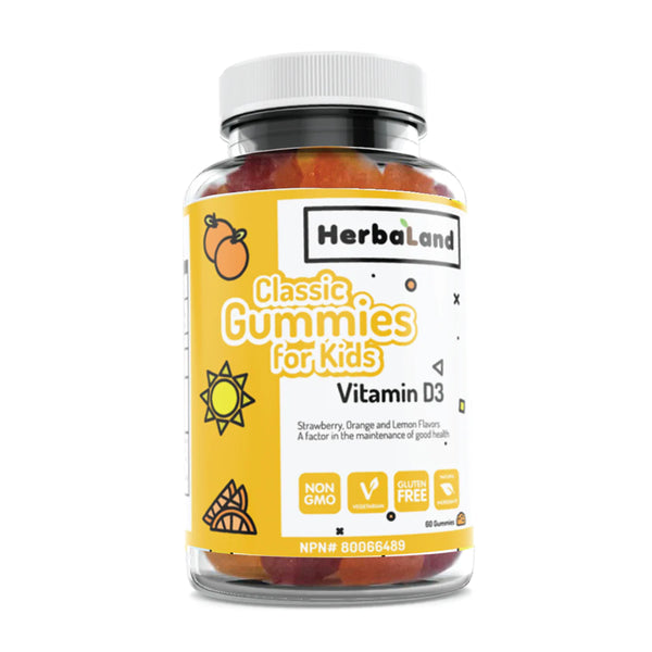 Herbaland Vitamin D3 Classic Gummies for Kids (60 gummies)