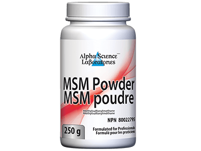 Alpha Science Laboratories MSM Powder (250g)
