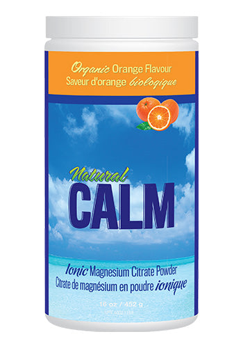 Natural Calm Magnesium Citrate Powder – Orange Flavour – 16 oz (452g)