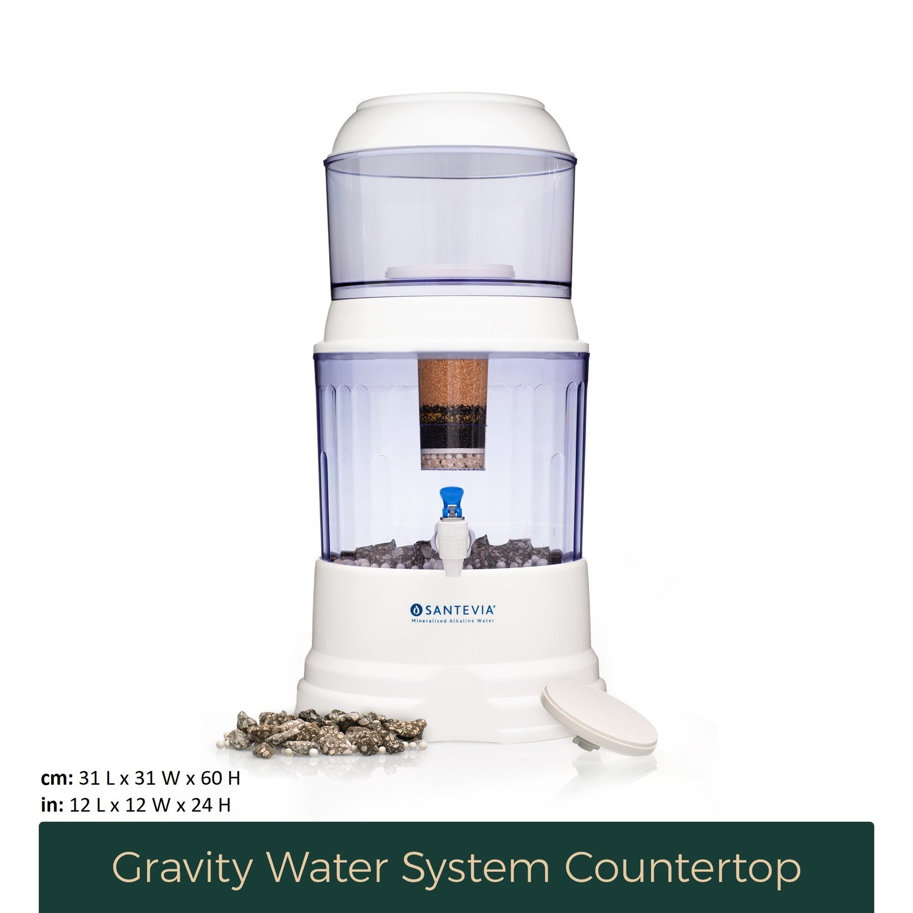 Santevia Gravity Water System with Fluoride Filter 
