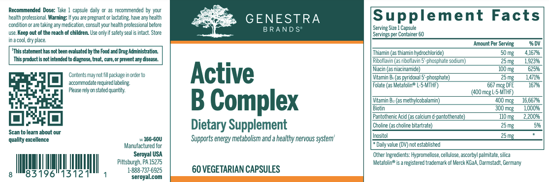 Genestra Active B 複合物（60 粒）