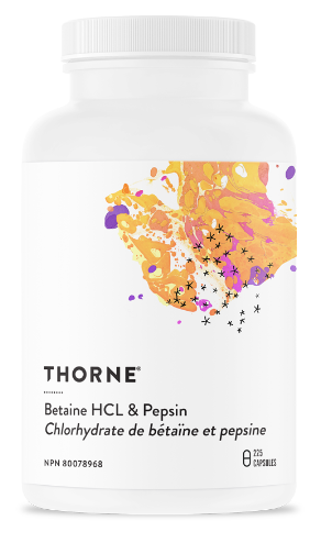 Thorne Betaine HCl and Pepsin (225 caps)