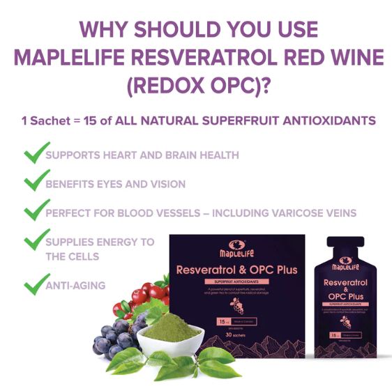 Maplelife Resveratrol & OPC Plus (15ml/30 Sachets)