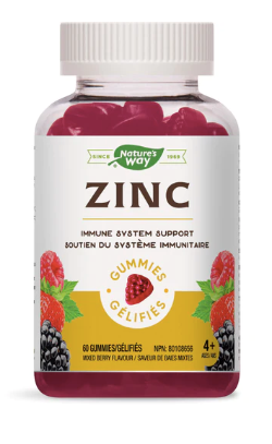 Nature's Way Zinc Gummies (60 gummies)-Immune System Support