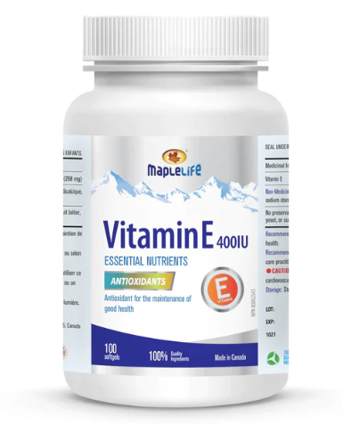 Maplelife Vitamin E 400IU (100 softgels)