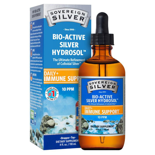 Sovereign Silver Bio-Active Silver Hydrosol – Dropper-Top (118 mL)
