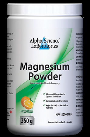 Alpha Science Laboratories Magnesium Powder - Orange Flavoured (350 g)