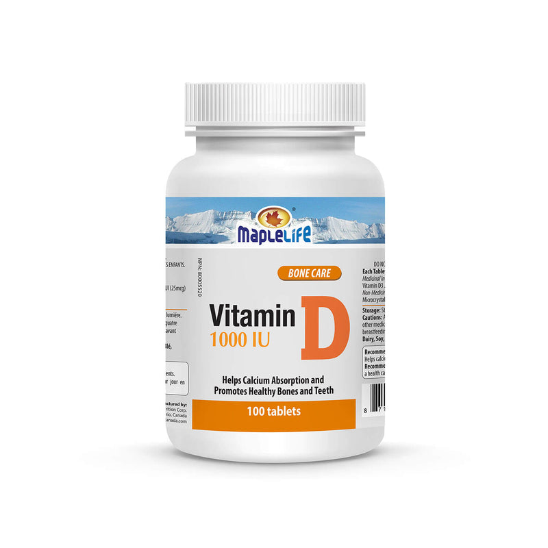 Maplelife Vitamin D 1000IU (100 Tablets)