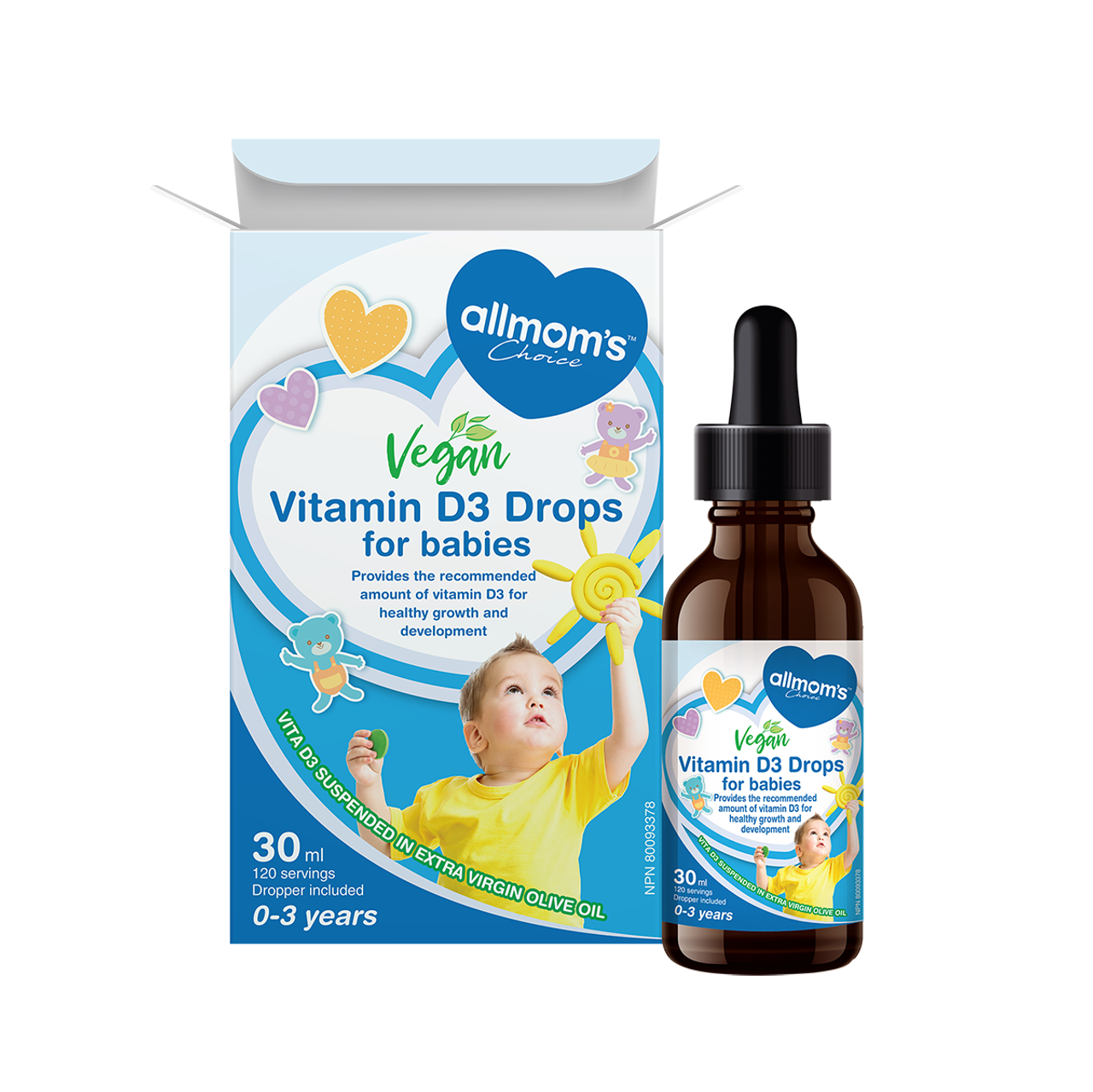 Allmom's Choice Vitamin D3 Drops for Babies (30 ml)