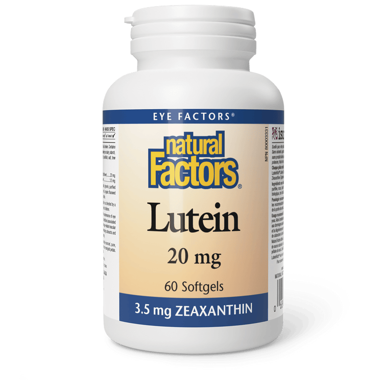Natural Factors Lutein 20mg (60 | 120 Softgels)