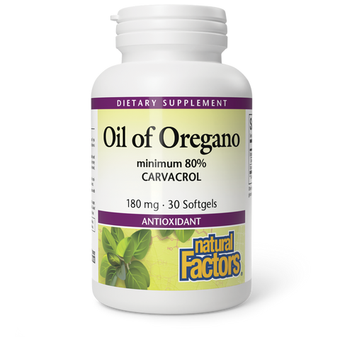 Natural Factors Oil of Oregano 180mg (30 Softgels)
