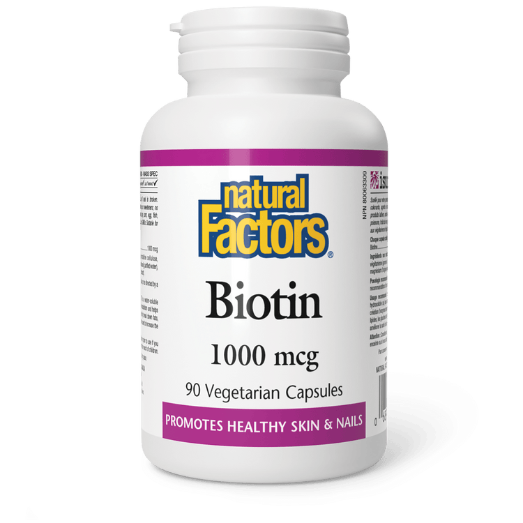 Natural Factors Biotin 1,000mcg (90 Vegetarian Capsules)