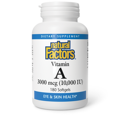 Natural Factors 維生素 A 10,000IU（90 粒軟膠囊）
