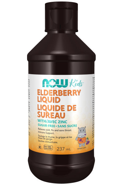 NOW Kids Elderberry Liq w/ Zinc (237mL)