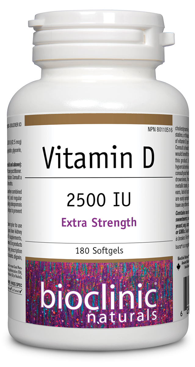 BioClinic Naturals Vitamin D3 2500 IU (90 softgels)